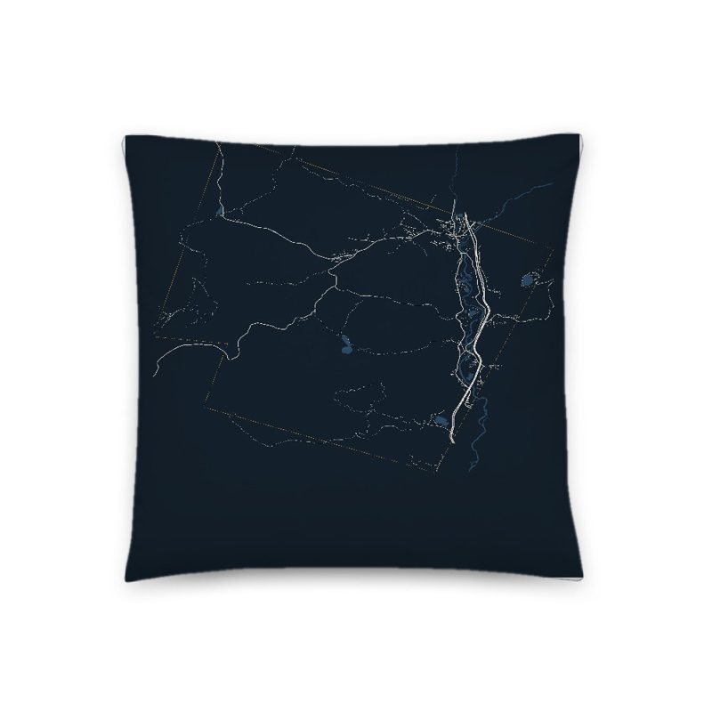 Woodstock Map Throw Pillow