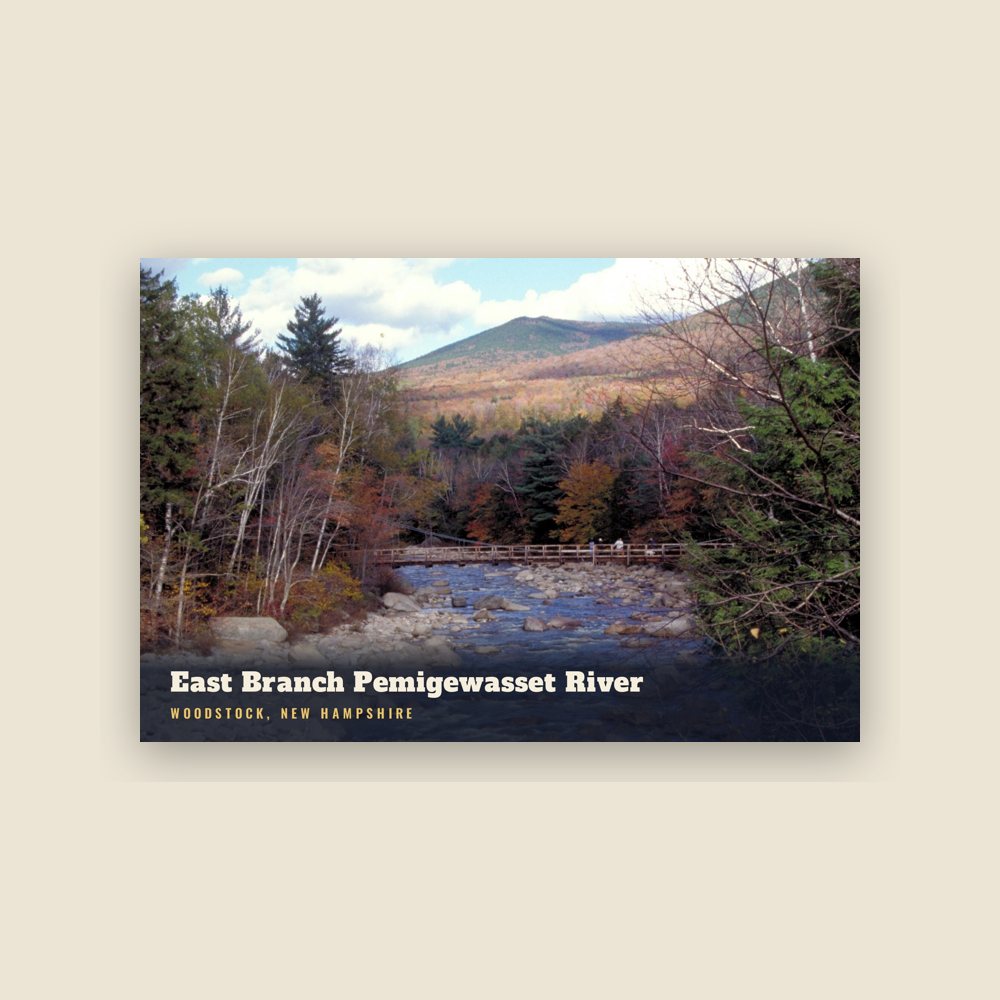 Woodstock East Branch Pemigewasset River Postcard