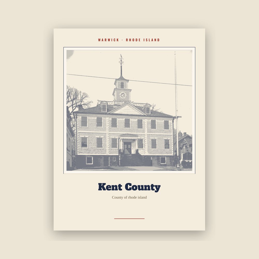 Warwick Kent County Landmark Print