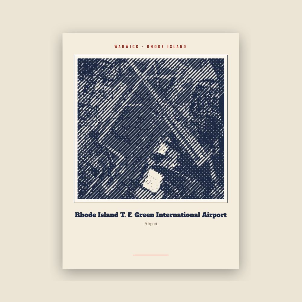 Warwick Rhode Island T. F. Green International Airport Landmark Print
