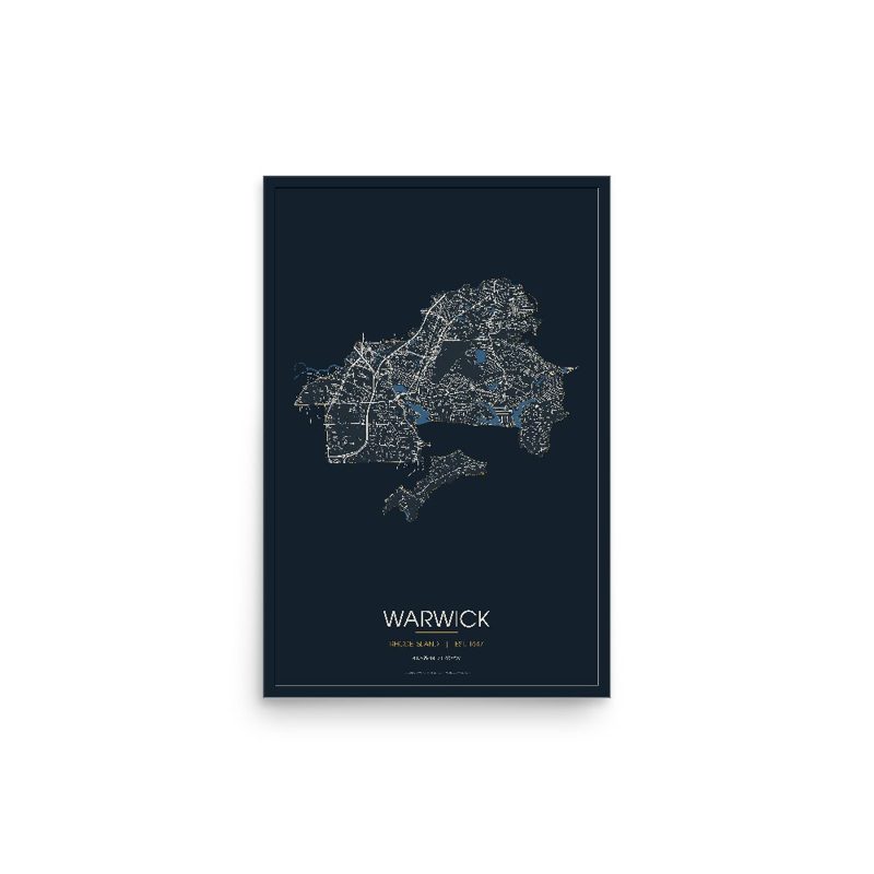 Warwick Street Map Poster · Midnight