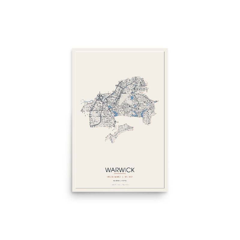 Warwick Street Map Poster · Linen