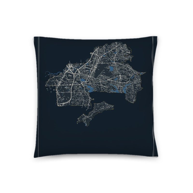 Warwick Map Throw Pillow