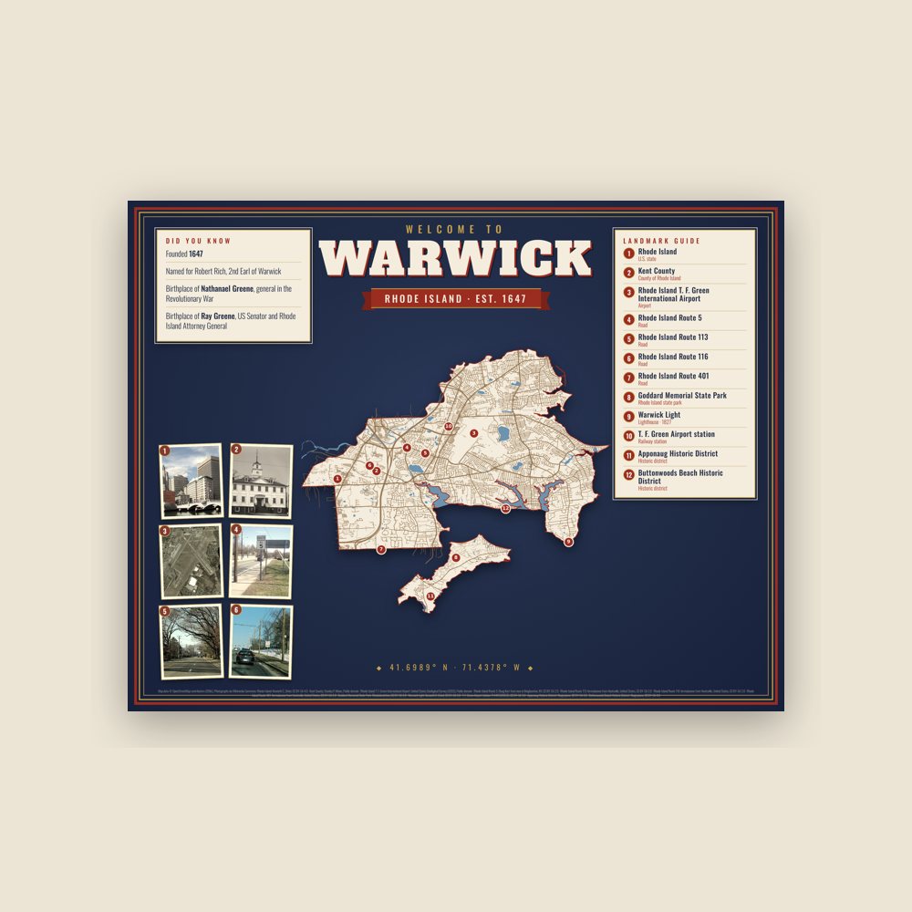 Warwick Map Placemat