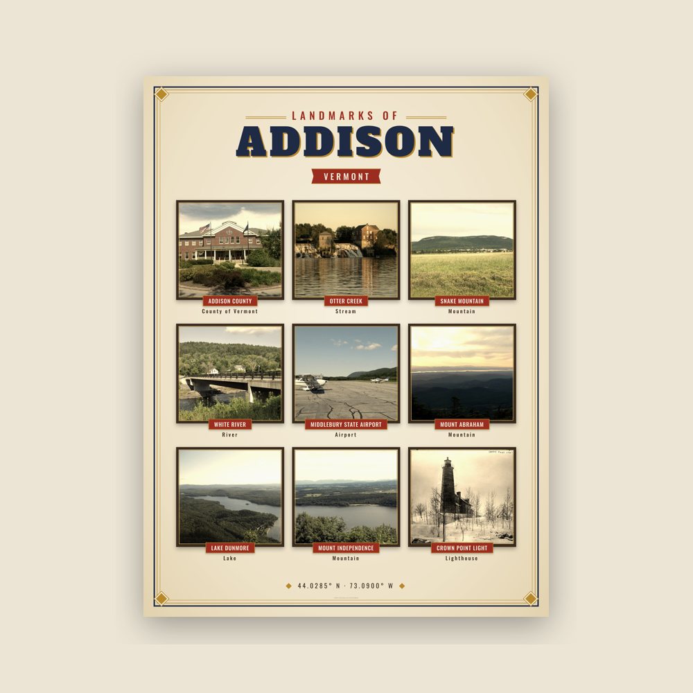 Addison Landmarks Photo Poster