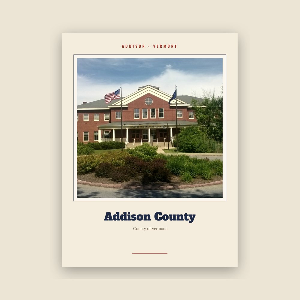 Addison Addison County Landmark Print