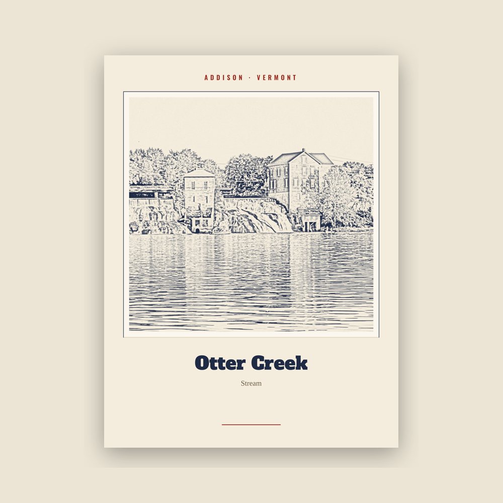 Addison Otter Creek Landmark Print