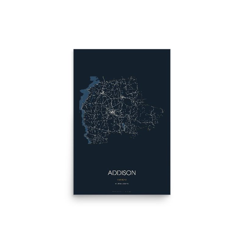 Addison Street Map Poster · Midnight