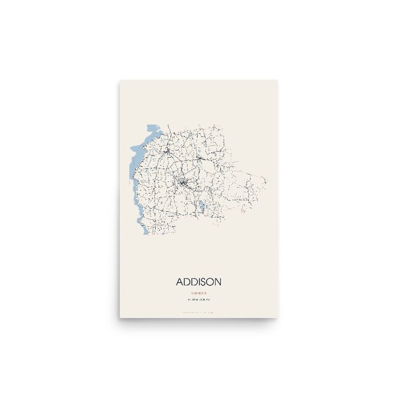 Addison Street Map Poster · Linen
