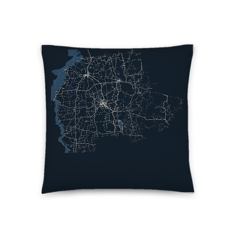 Addison Map Throw Pillow