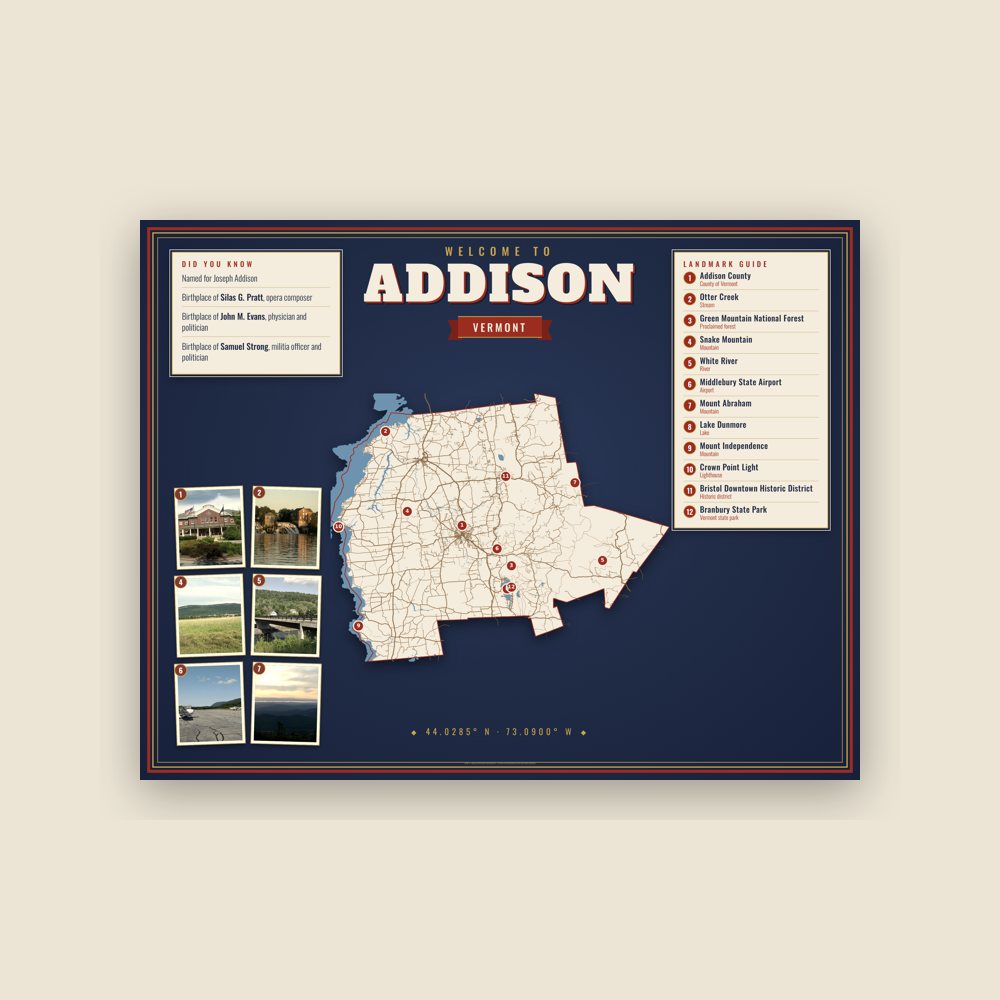 Addison Map Placemat