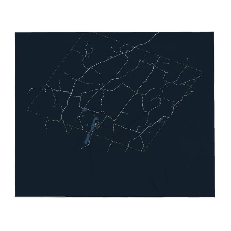 Albany Street Map Throw Blanket