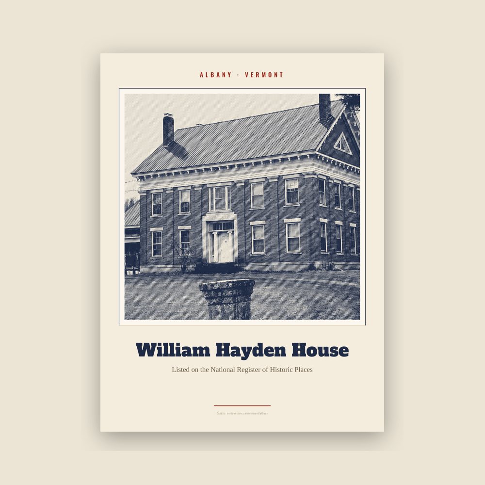 Albany William Hayden House Landmark Print