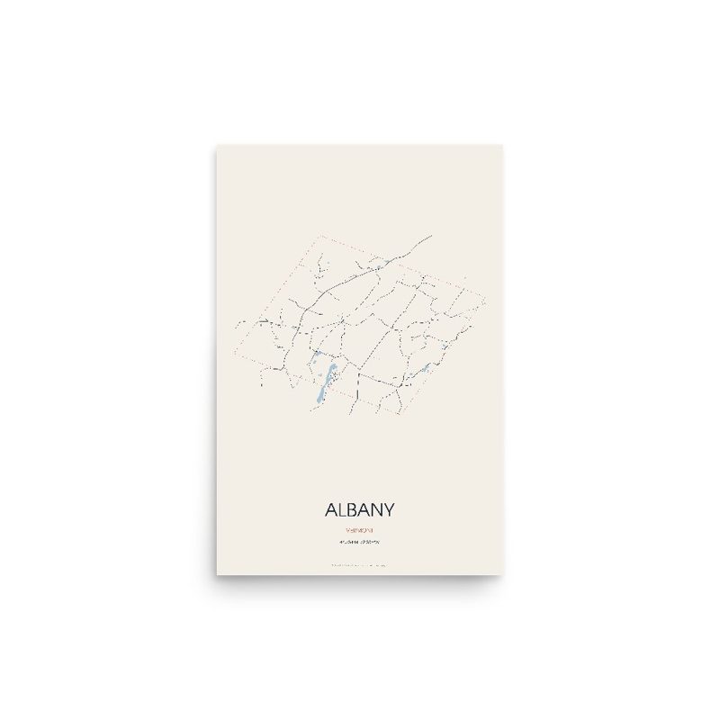 Albany Street Map Poster · Linen