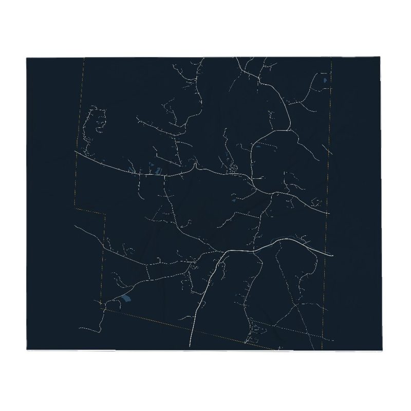 Andover Street Map Throw Blanket
