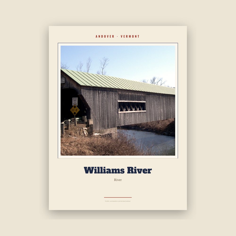 Andover Williams River Landmark Print