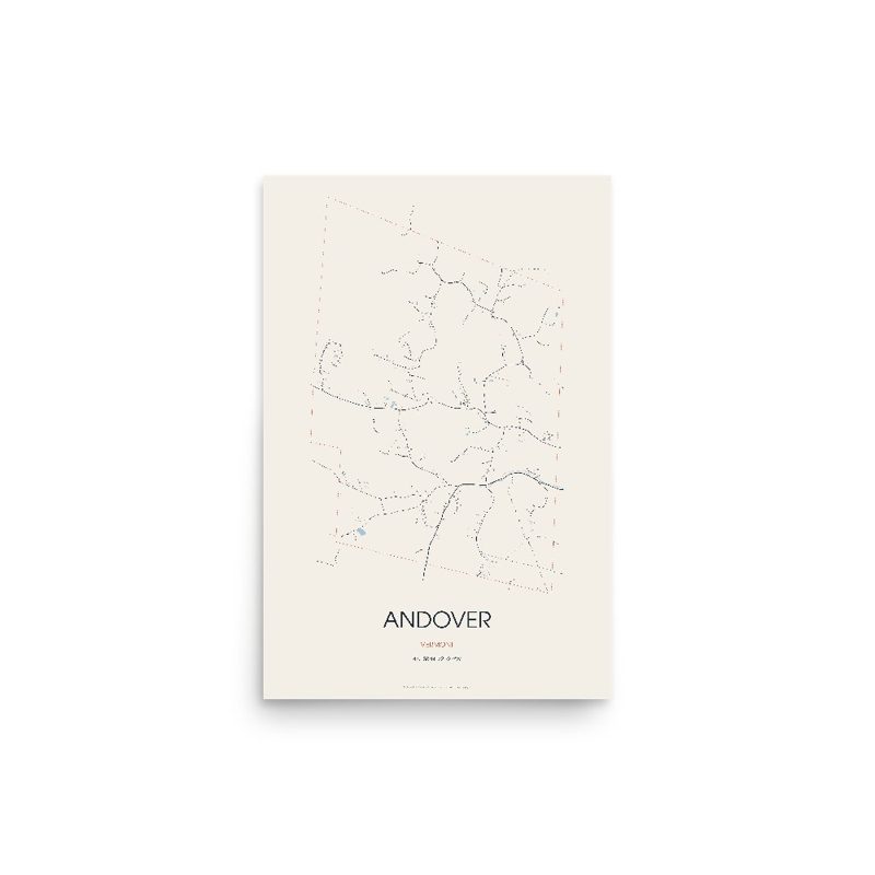 Andover Street Map Poster · Linen