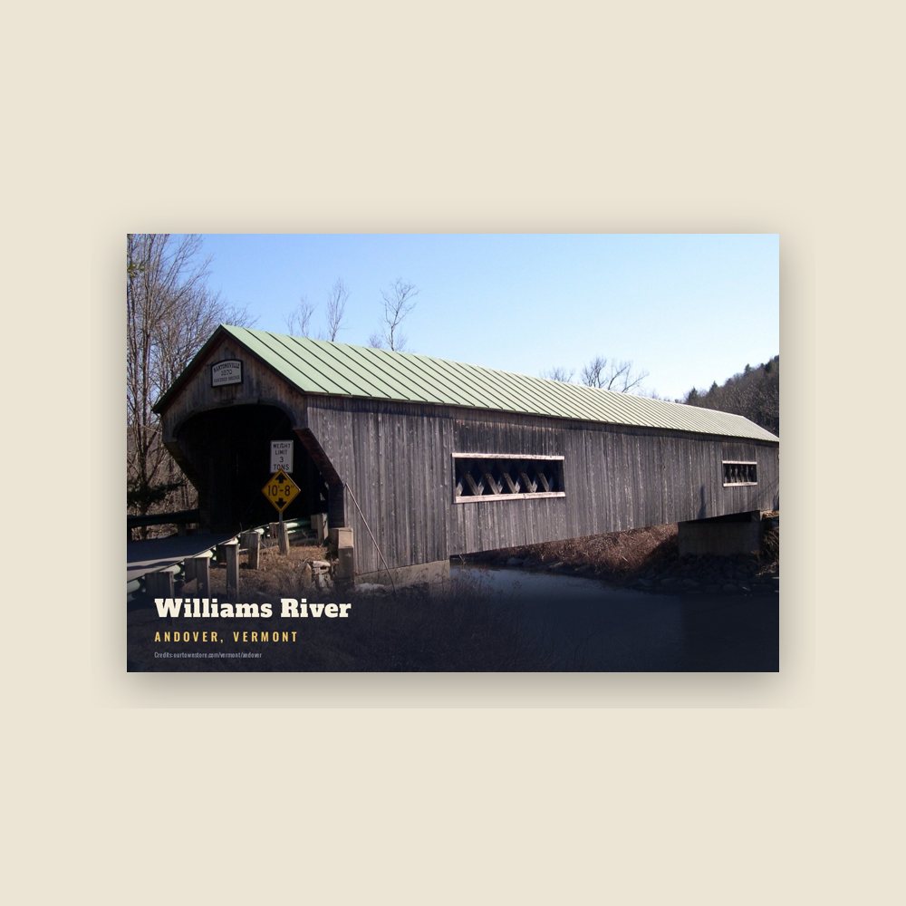Andover Williams River Postcard