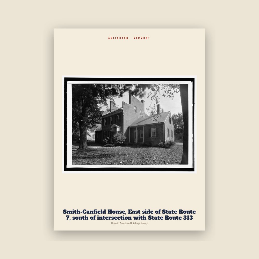 Arlington Smith-Canfield House, East side of State Route 7, south of intersection with State Route 313 Archive Print