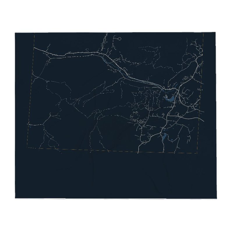 Arlington Street Map Throw Blanket