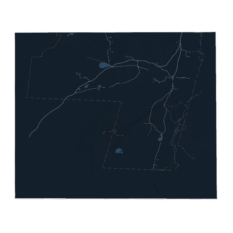 Athens Street Map Throw Blanket