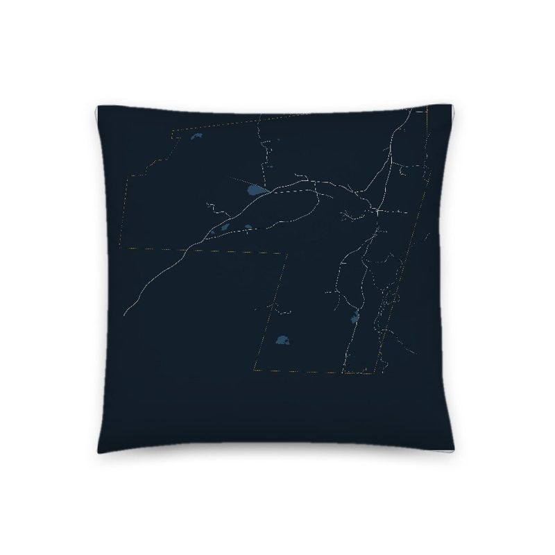 Athens Map Throw Pillow