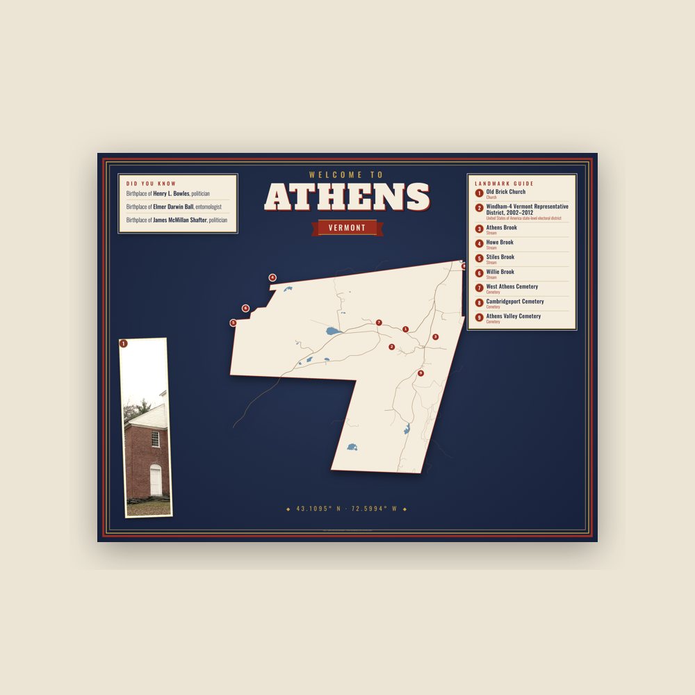 Athens Map Placemat