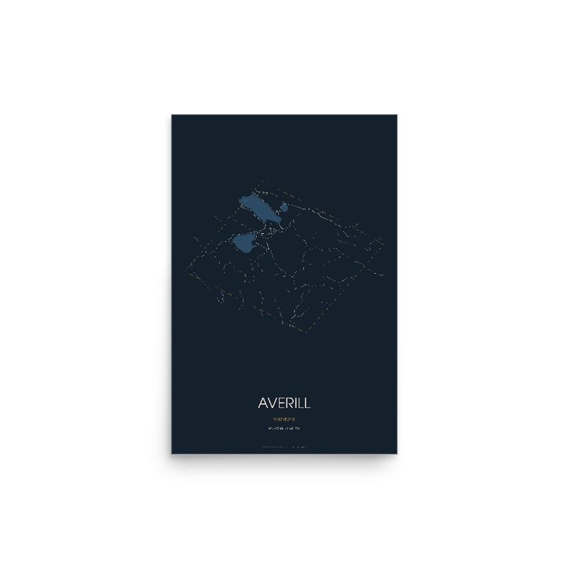 Averill Street Map Poster · Midnight