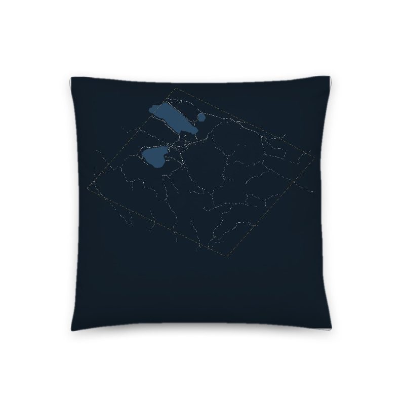 Averill Map Throw Pillow
