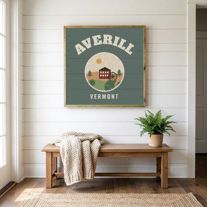 Averill Hometown Wood Sign