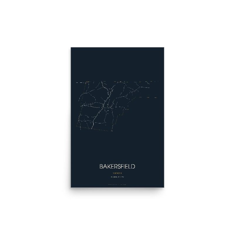 Bakersfield Street Map Poster · Midnight
