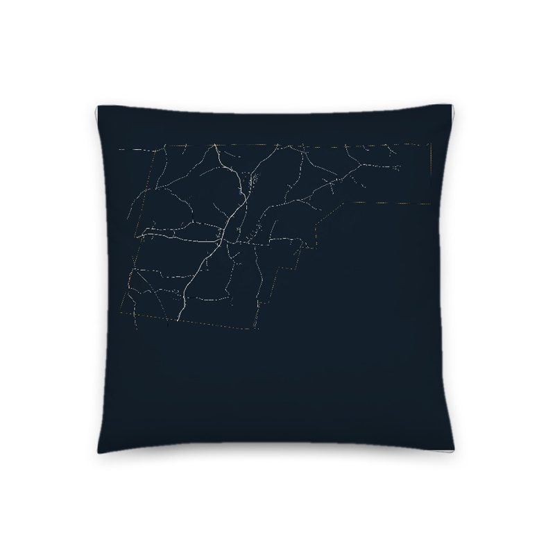 Bakersfield Map Throw Pillow
