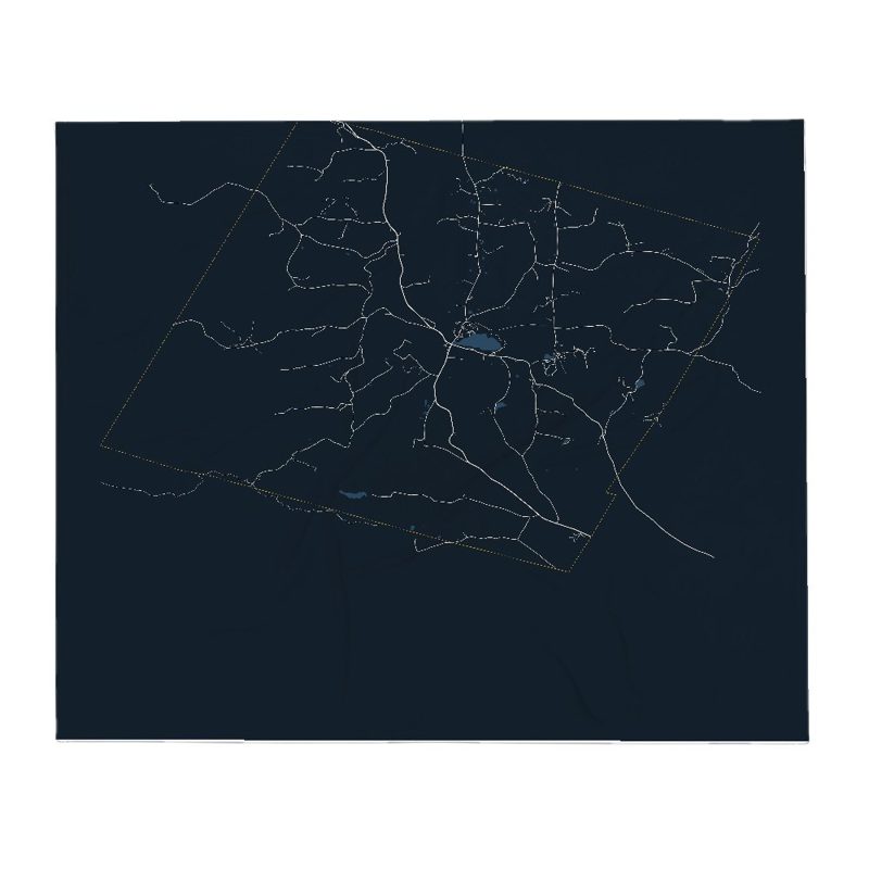 Barnard Street Map Throw Blanket