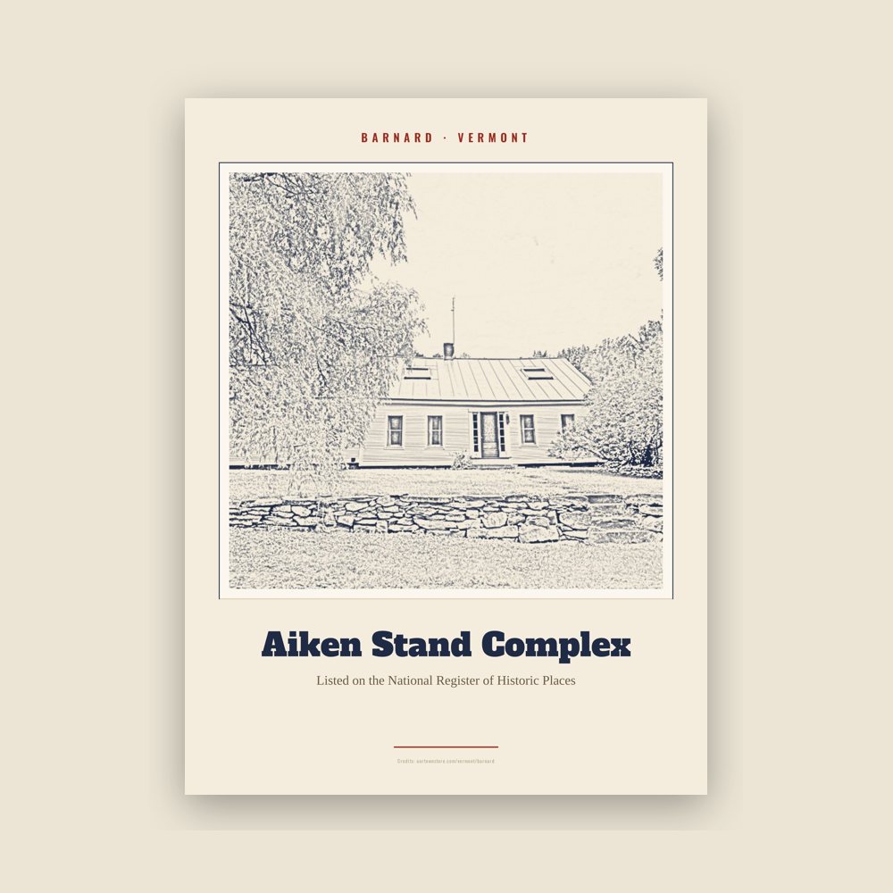 Barnard Aiken Stand Complex Landmark Print