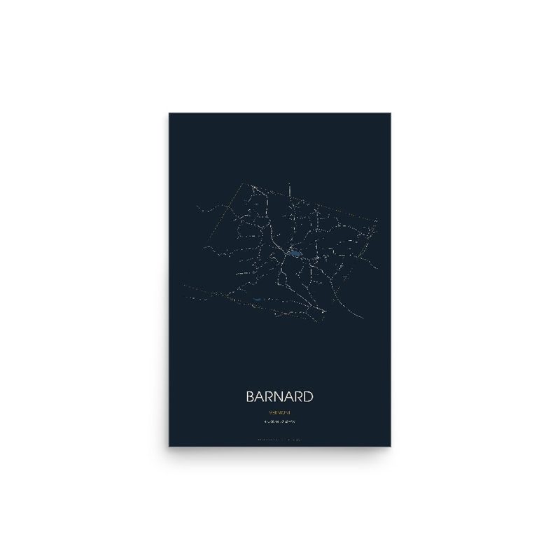 Barnard Street Map Poster · Midnight
