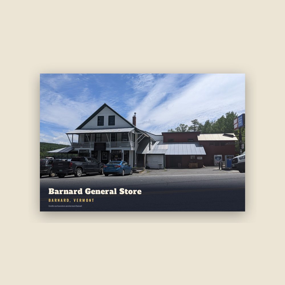Barnard Barnard General Store Postcard