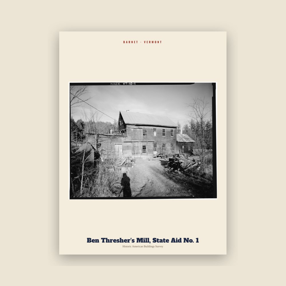 Barnet Ben Thresher's Mill, State Aid No. 1 Archive Print