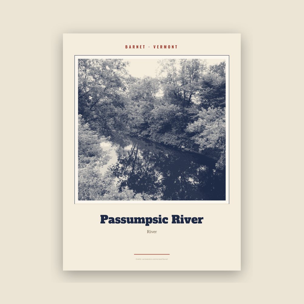 Barnet Passumpsic River Landmark Print