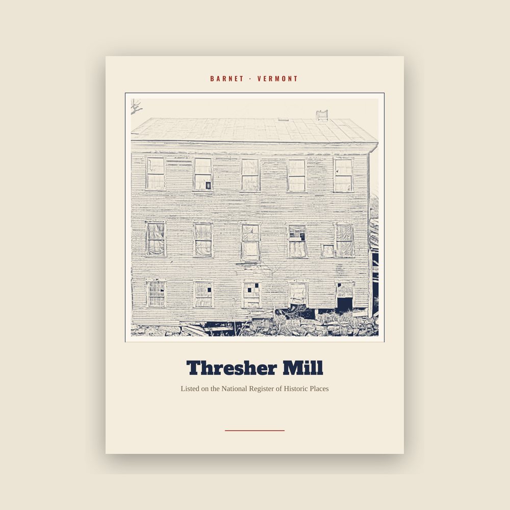 Barnet Thresher Mill Landmark Print