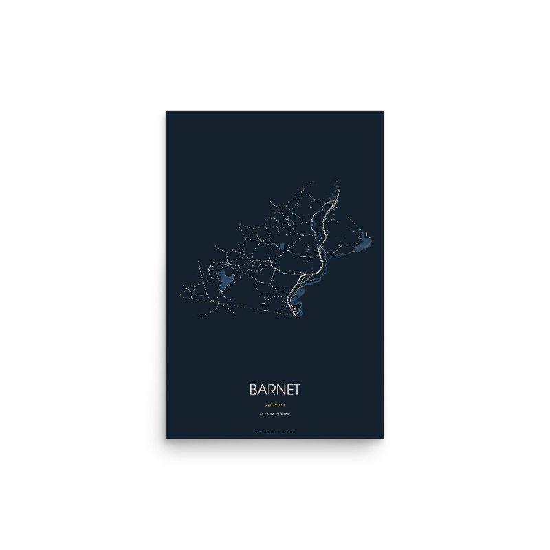Barnet Street Map Poster · Midnight