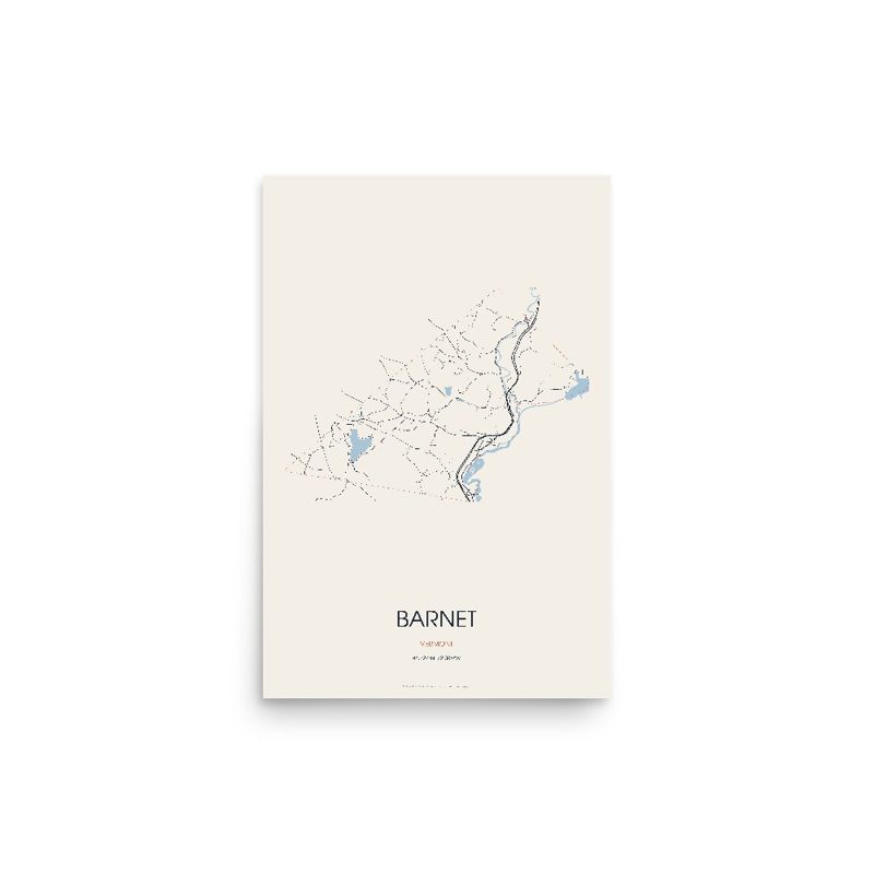 Barnet Street Map Poster · Linen