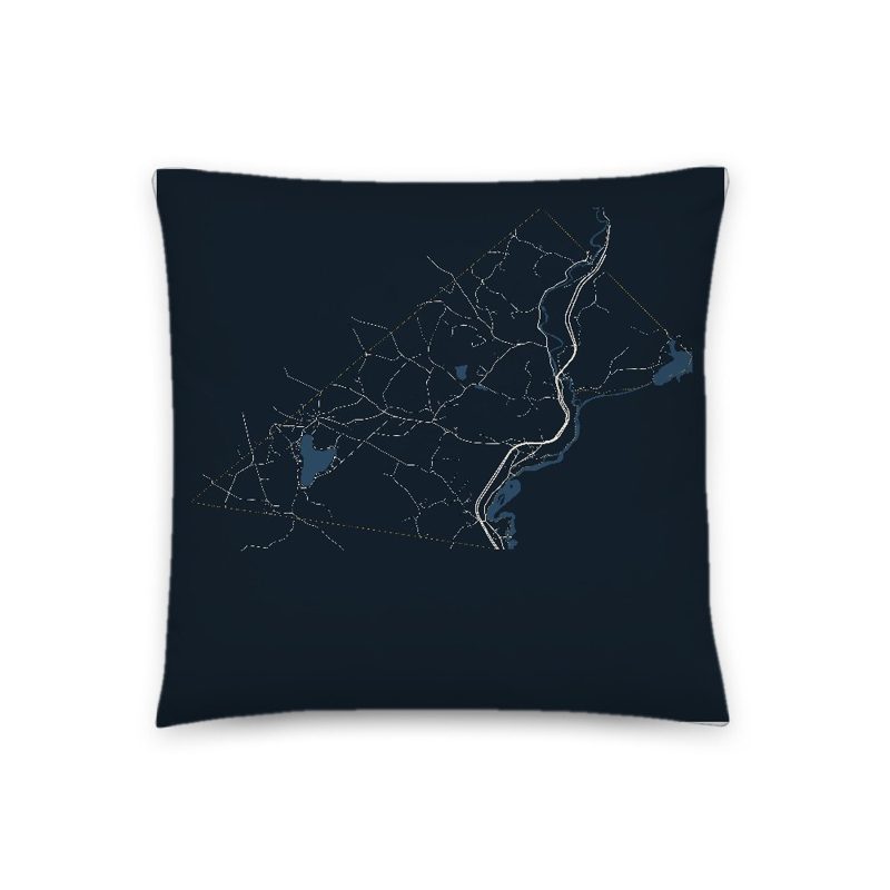 Barnet Map Throw Pillow