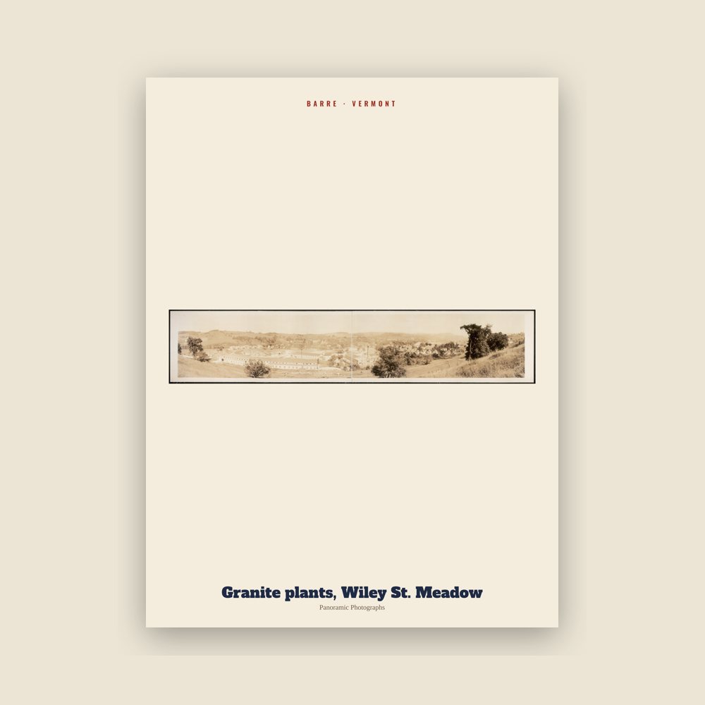 Barre Granite plants, Wiley St. Meadow Archive Print