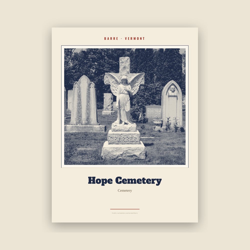 Barre Hope Cemetery Landmark Print
