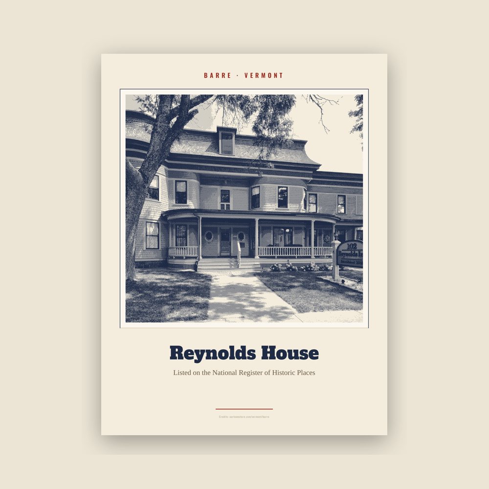 Barre Reynolds House Landmark Print