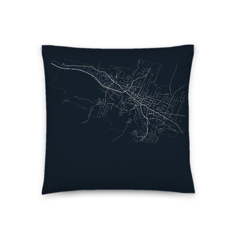 Barre Map Throw Pillow