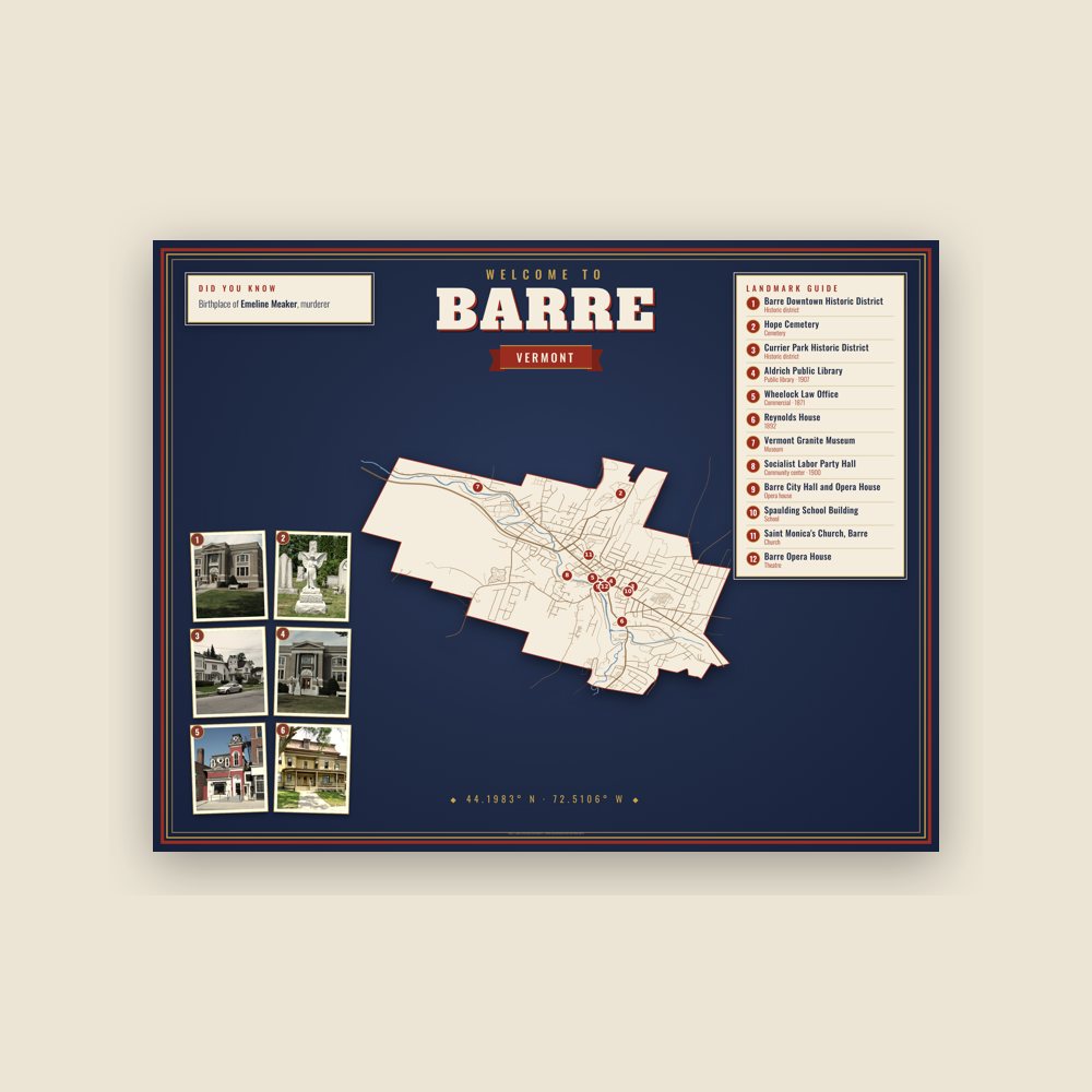 Barre Map Placemat