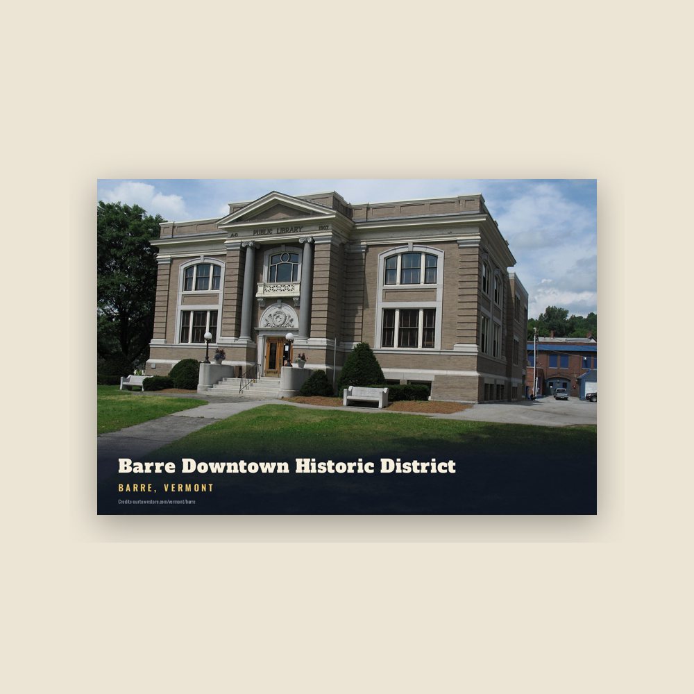 Barre Barre Downtown Historic District Postcard