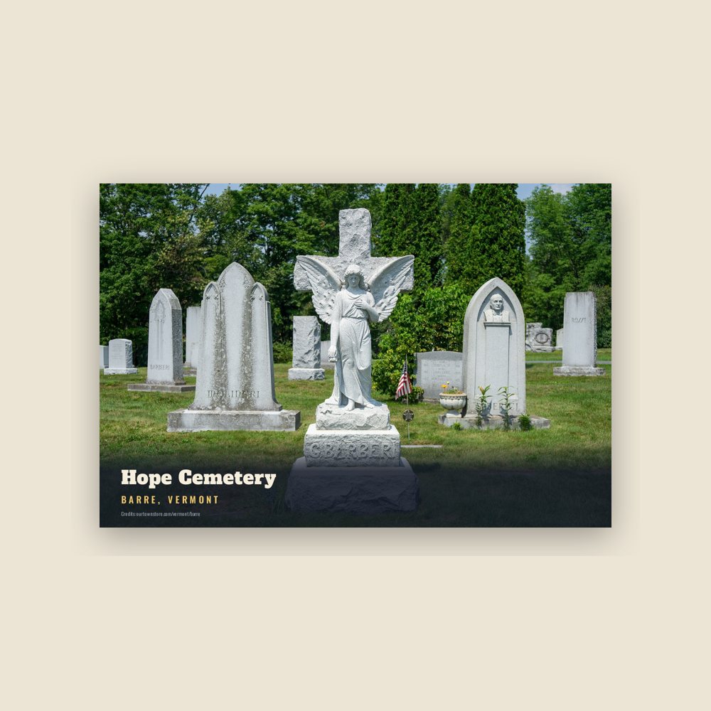 Barre Hope Cemetery Postcard