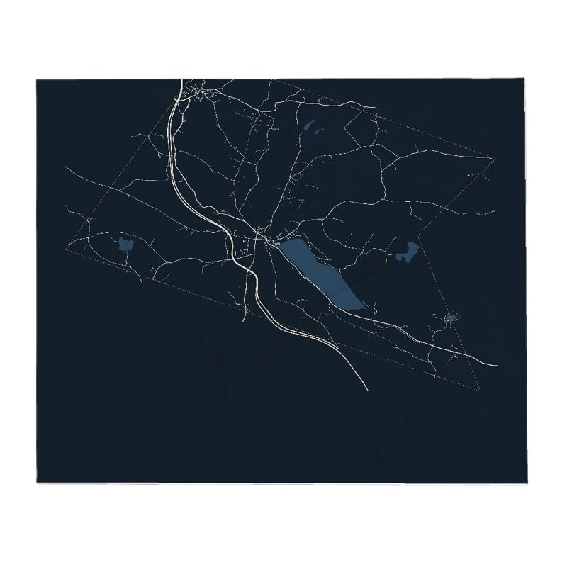 Barton Street Map Throw Blanket